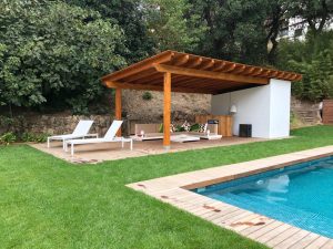 pergola en jardin